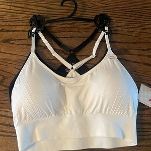 Sports bras black and white